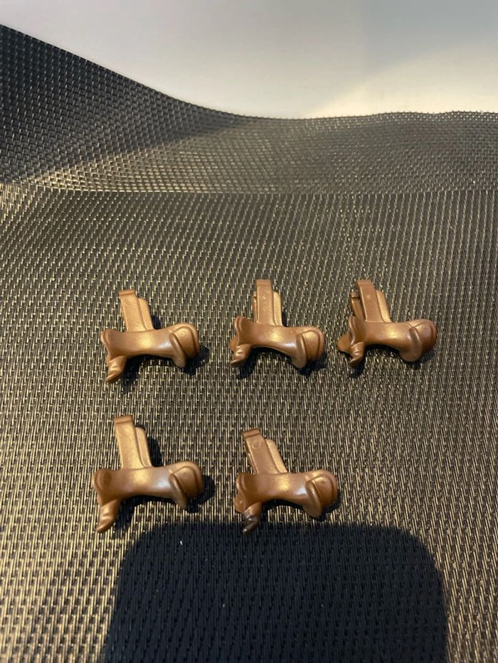 Playmobil lot 5 selles de cheval marron indiens cowboys western écurie haras pièces détachées - photo numéro 3
