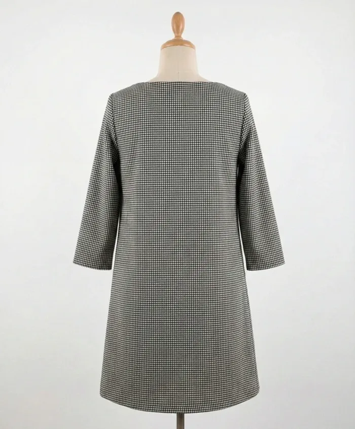 Robe droite chic motif pied-de-poule – Mango Suit – Taille S (36) - photo numéro 2