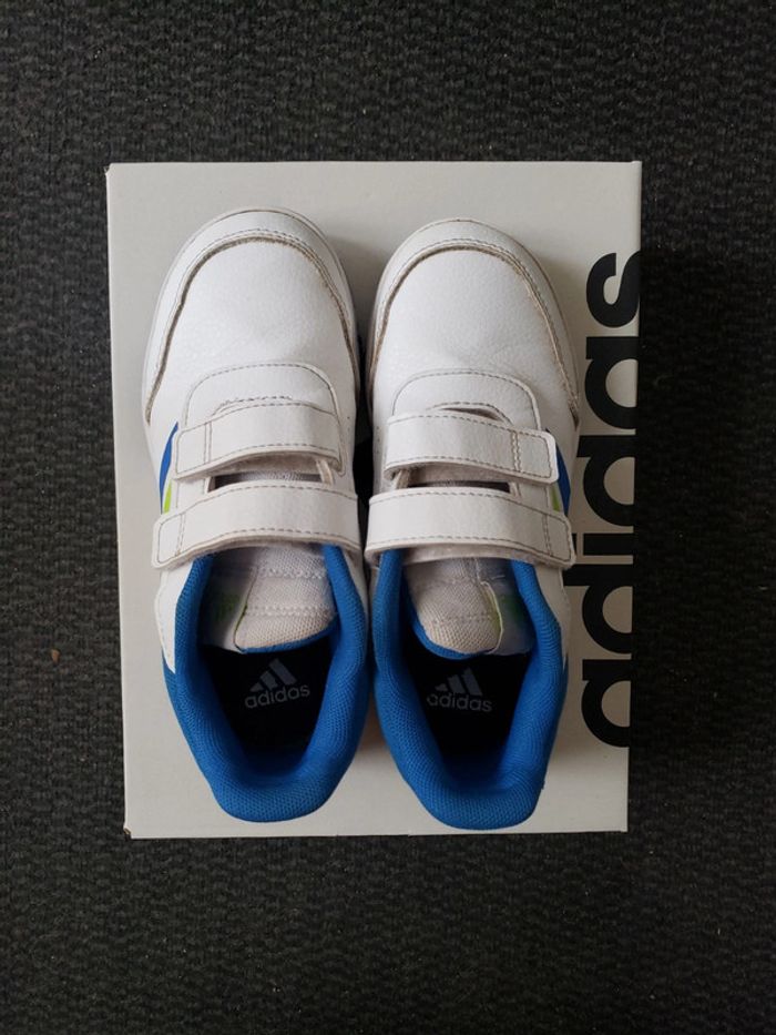 Baskets blanches à scratchs P33 Adidas Tensaur - photo numéro 4