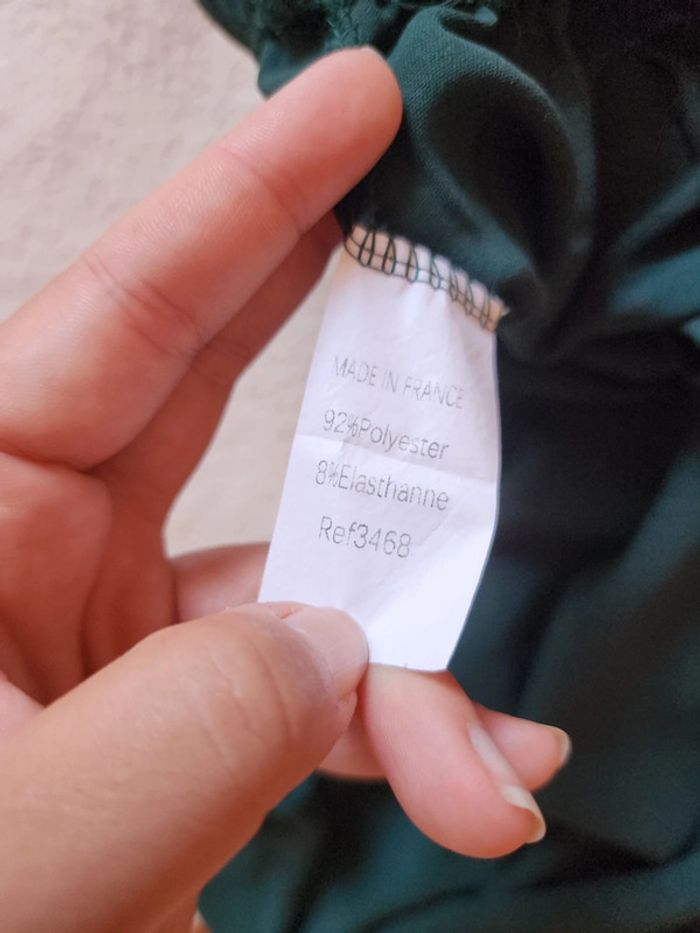 Pantalon à jambes larges / palazzo vert sapin TU 36/40 - photo numéro 6