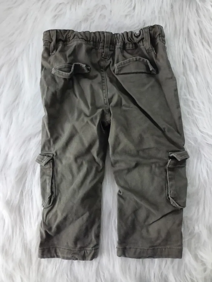Pantalon cargo kaki/anthracite 12mois N*0514 - photo numéro 2