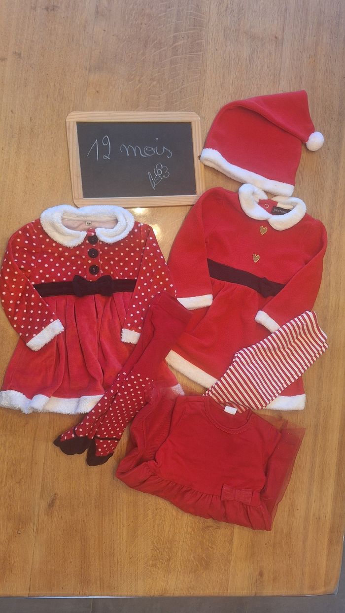 Lot vêtements Noël fille 12mois 🤶