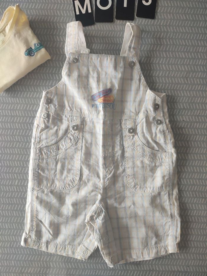 tenue salopette et tshirt été garçon 12 mois – Marque P’tit Bisou - photo numéro 7