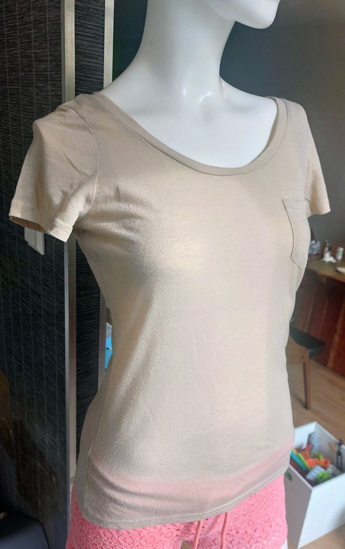 T-shirt beige/crème Jennyfer - photo numéro 2