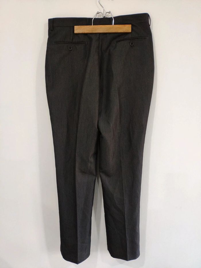 Joli pantalon de costume noir rayé taille 42 XL - photo numéro 5
