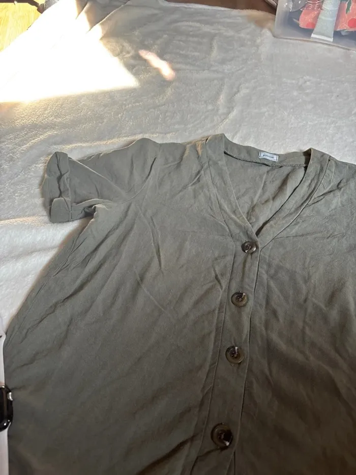 chemise manche courte kaki taille 36/S ~ pimkie - photo numéro 2