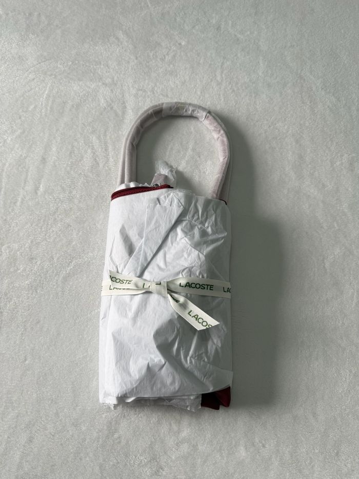 Petit Sac a main Lacoste rouge cabas a fermeture - photo numéro 8