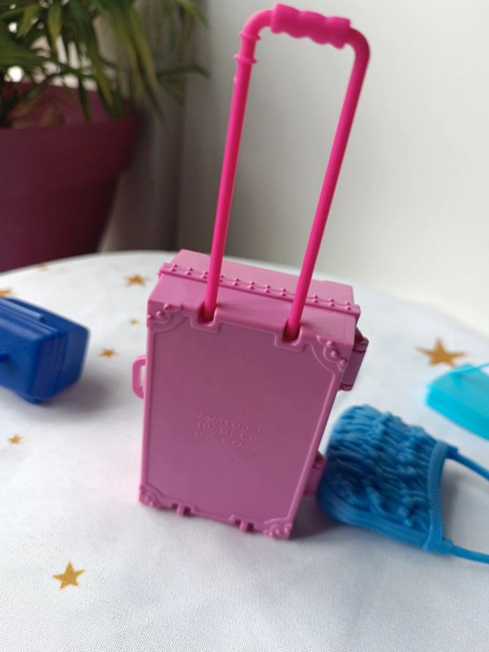 Barbie mattel fashionistas poupée sac bag bagage valise malle bleu rose blue pink Travel 1977 2011 - photo numéro 10