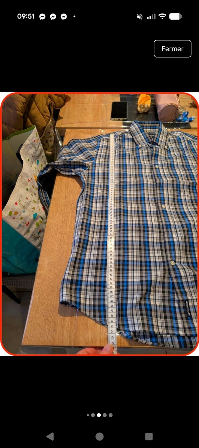Chemise McGregor Regular Fit – Carreaux Bleu/Gris/Noir – Taille M - photo numéro 8