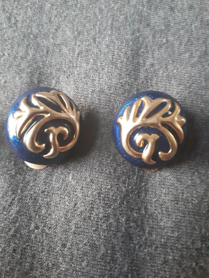 Lot , 2 Boucles d'oreilles plaqué or - photo numéro 2