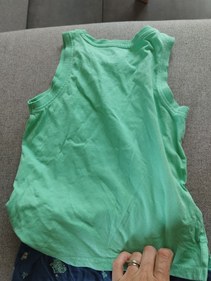 Pyjama enfant bleu et vert. - photo numéro 3