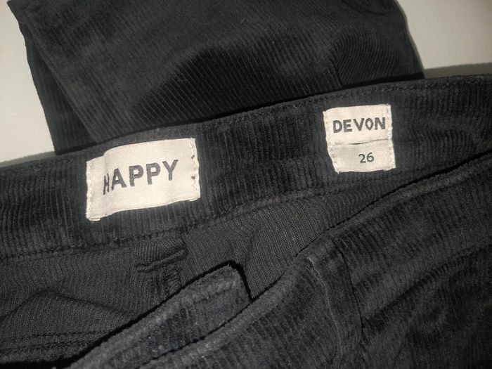 Happy pantalon velour noir pat d eph T. 36 en tbe - photo numéro 11