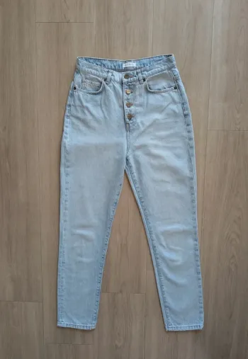 Jean droit taille haute