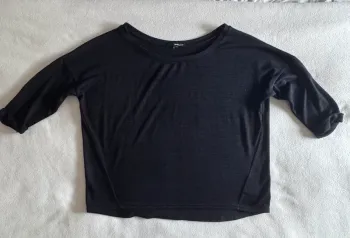 Haut noir Tally Weijl manches 3/4 – coupe loose taille L