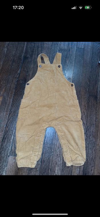 Salopette velour Bout’chou 12 mois