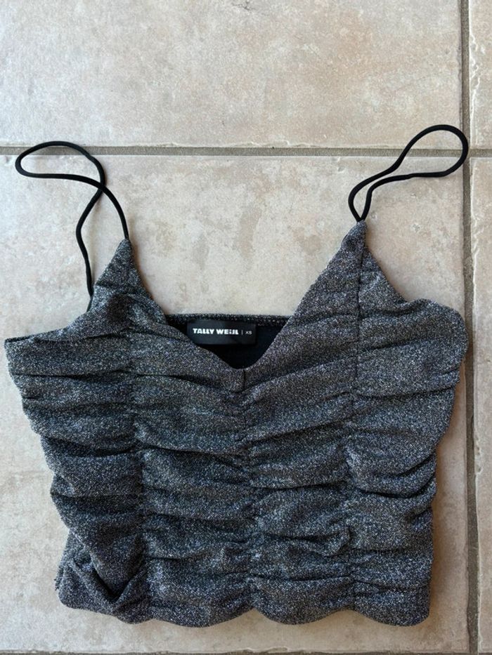 Top pailleté Tally Weijl taille XS