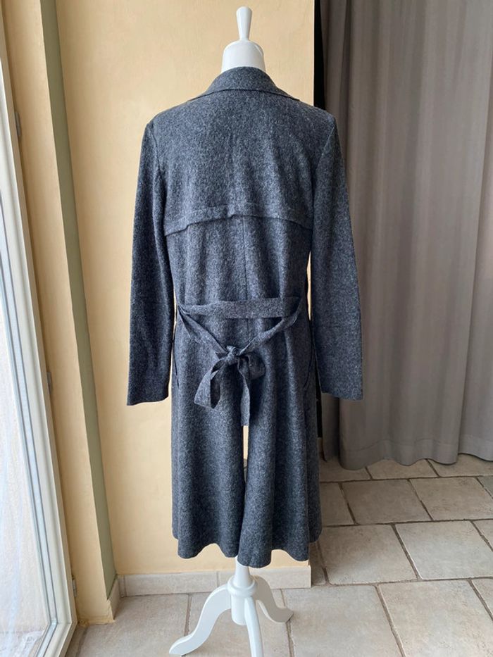 Manteau long gris laine bouillie Promod 40 - photo numéro 4