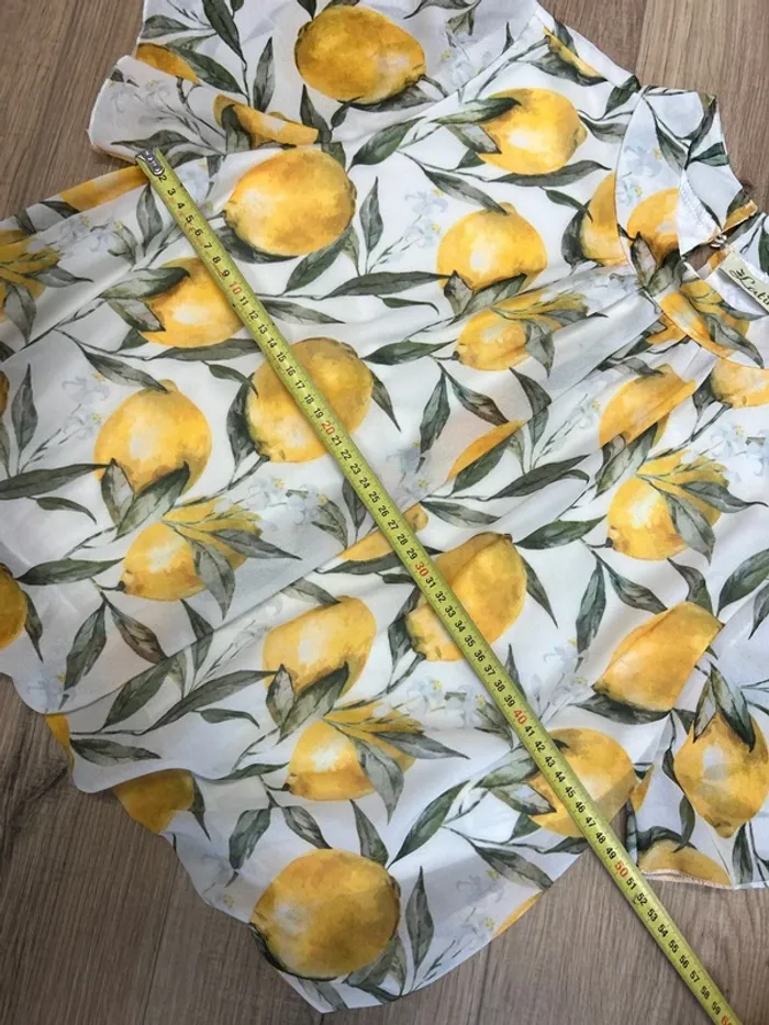 Top femme blouse femme chemise femme taille 38 taille 40 neuf motifs citron - photo numéro 6