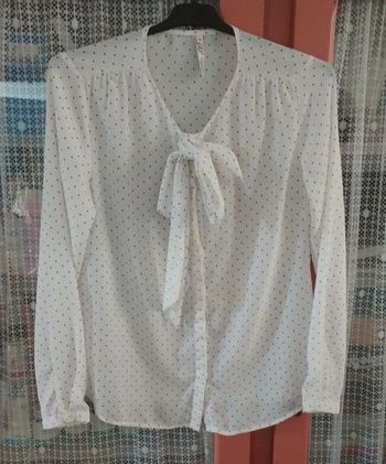 Blouse blanche manches longues femme taille 38