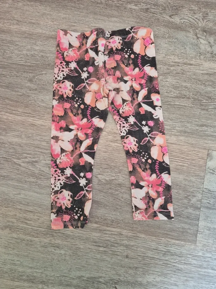 Legging à fleurs rose - photo numéro 2