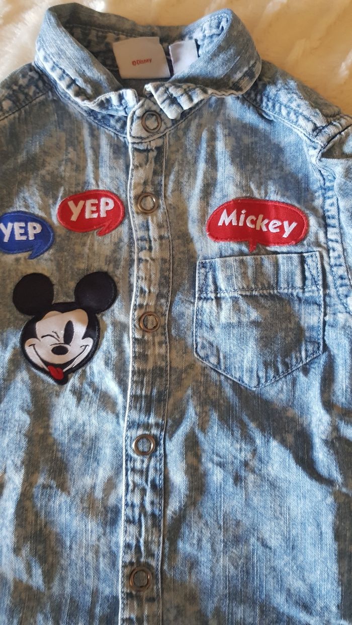 Chemise mickey délavé - photo numéro 3