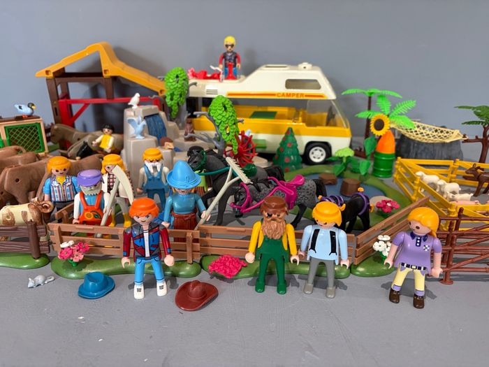 Playmobil Jardin Jardinage Animaux ferme campagne Lot XXL Abris cages Cascade van - photo numéro 6