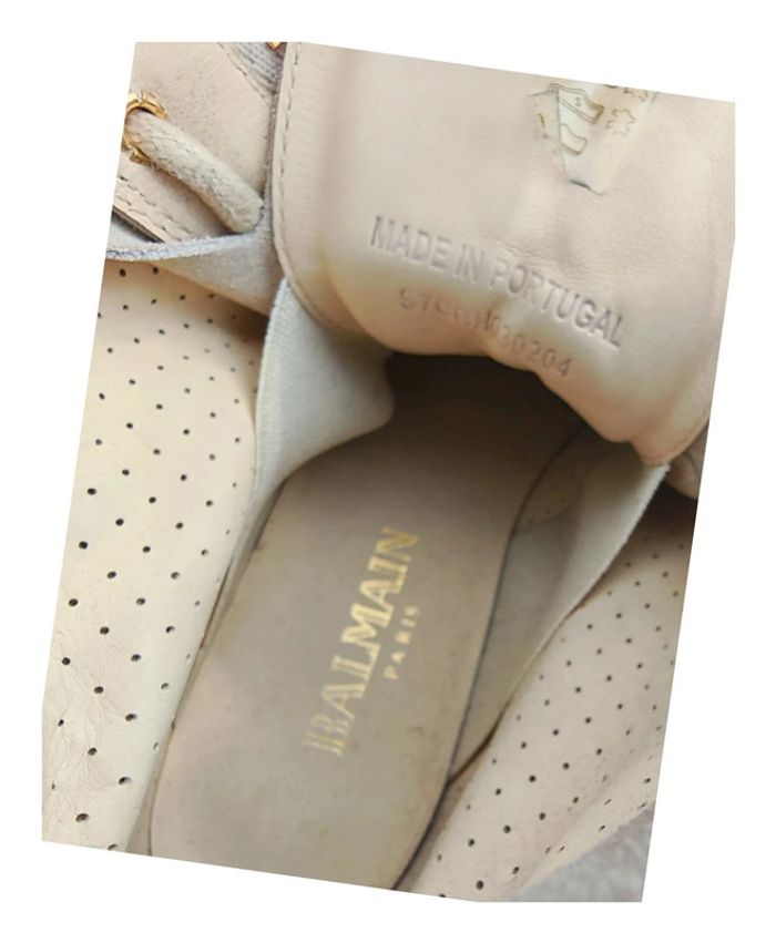 Bottines Balmain Paris - Daim Beige & Or - Taille 36 - Style Iconique - photo numéro 3