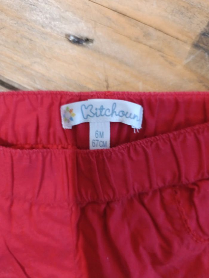 Short rouge taille 6 mois - photo numéro 3