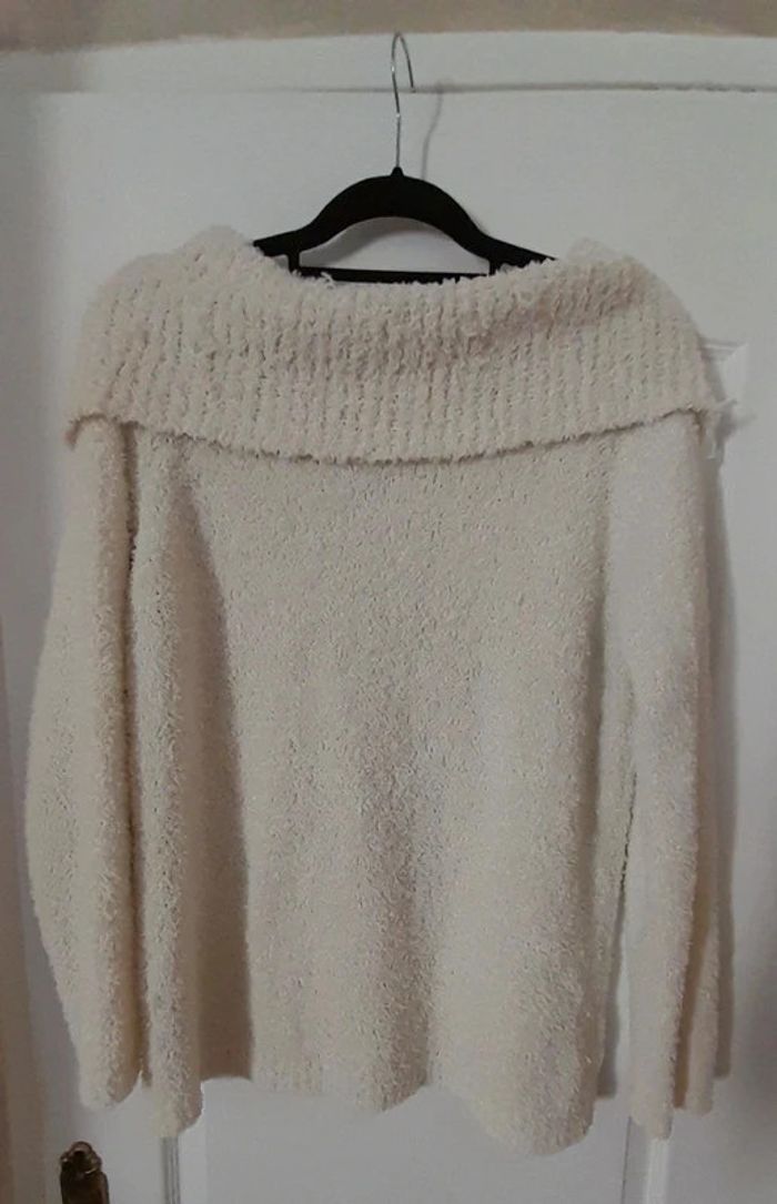 Pull Blanc in extenso Taille XL (46/48)