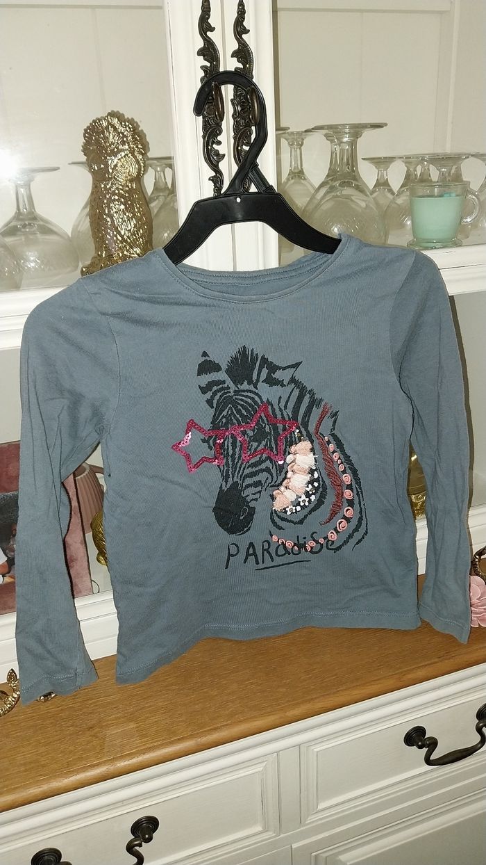 Tshirt manches longues by La Redoute zebre sequins très bon état