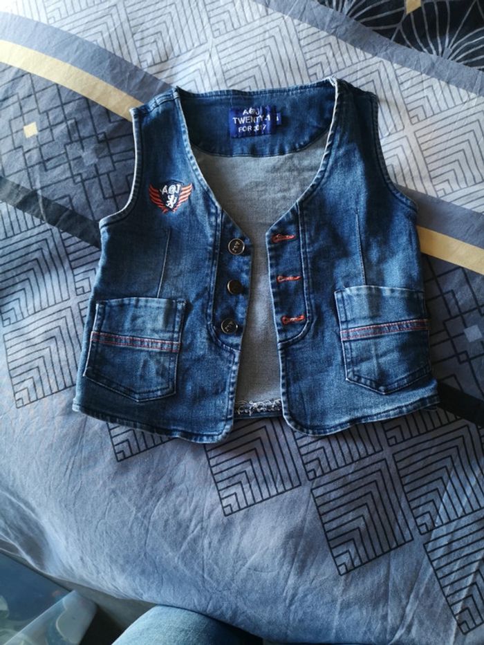 Gilet en jean 4 ans
