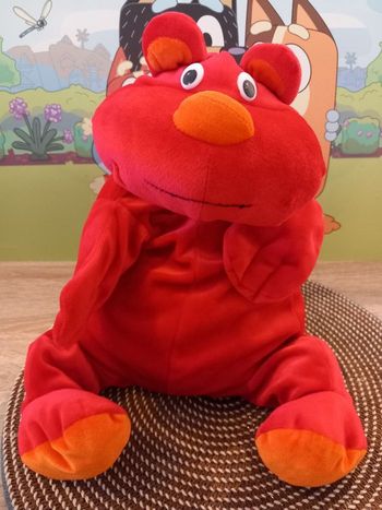 Peluche hippopotame supertoys rouge vintage Très très rare