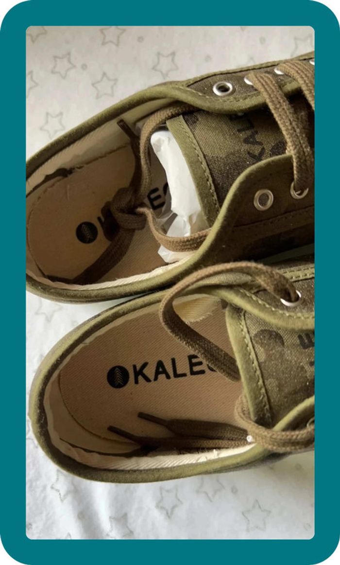 Sneakers camouflage kaki 36 Kaleo neufs avec étiquette - photo numéro 4