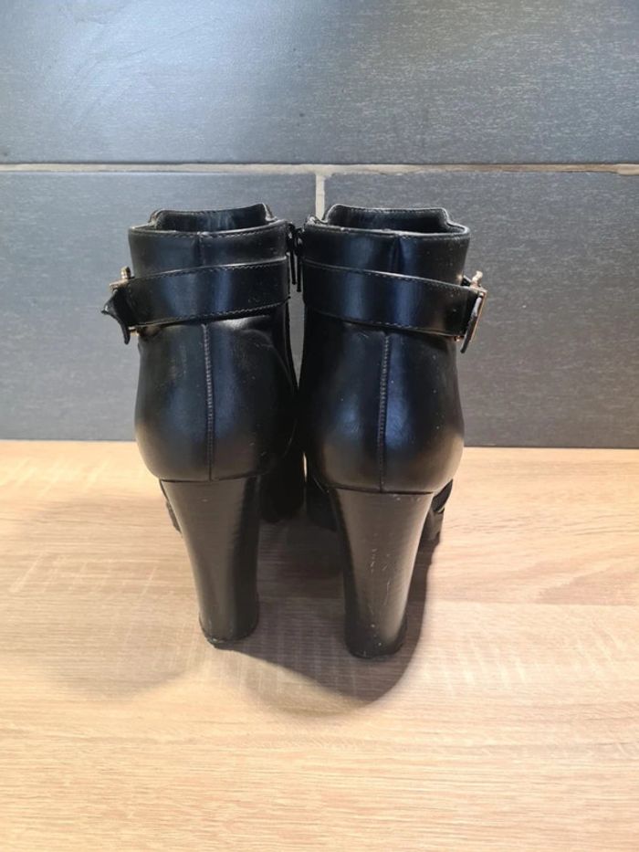 Bottines noires à talons taille 38 - photo numéro 6