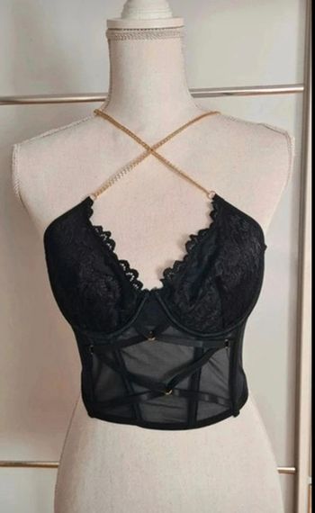 Soutien gorge bustier dentelle dos nageur