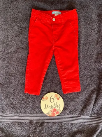 Pantalon rouge obaïbi 6 mois