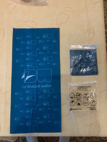 Lot de 2 bandanas bleu turquoise neuf vintage