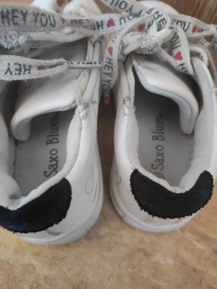 Basket blanc bande tricolore / Saxo Blues - 25 - photo numéro 8