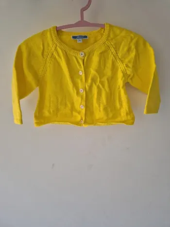 Gilet jaune court Jacadi Paris bébé fille 6 mois - 67 cm