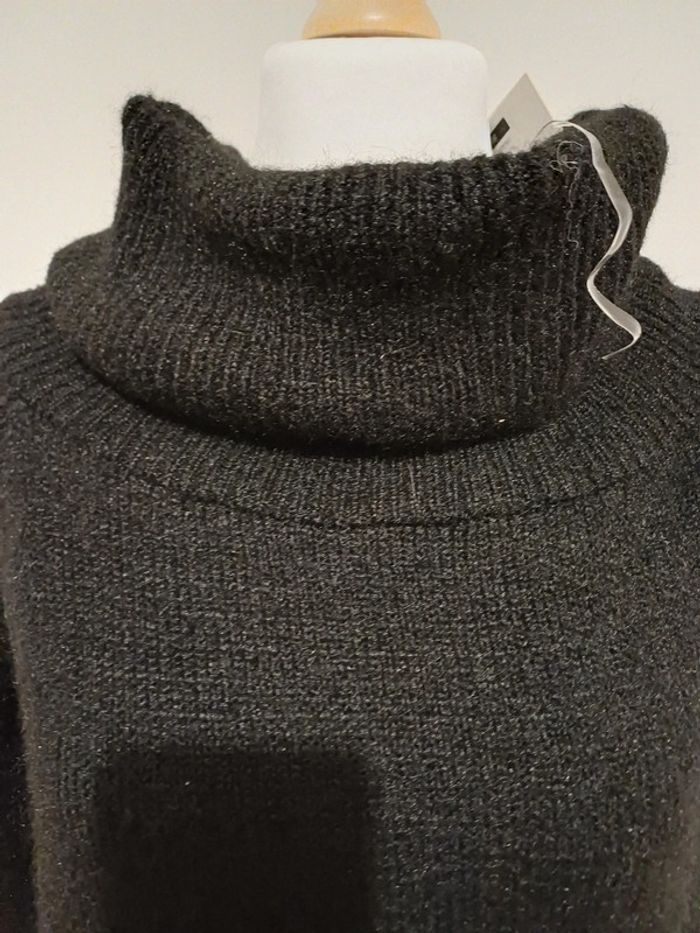 Robe noire chaude à col roulé neuve Flamant Rose taille M/L 38/40 - photo numéro 3