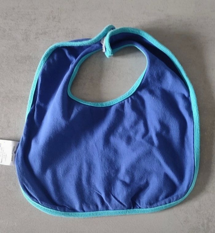 Bavoir bleu grenouille taille 3-6 mois - photo numéro 2
