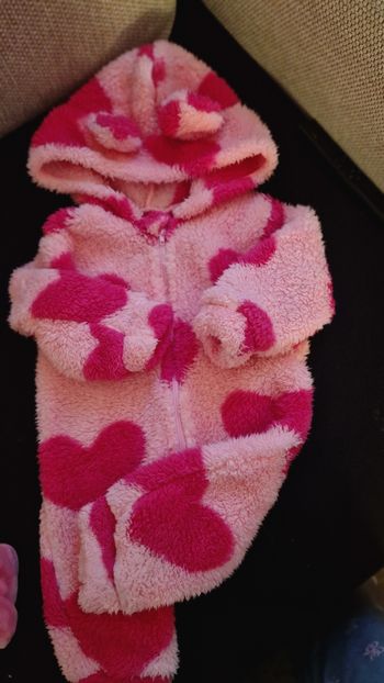 Lots 2 combinaison peluche bébé fille 