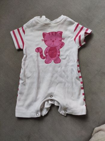 Combi short blanc fruit de ma passion 6 mois