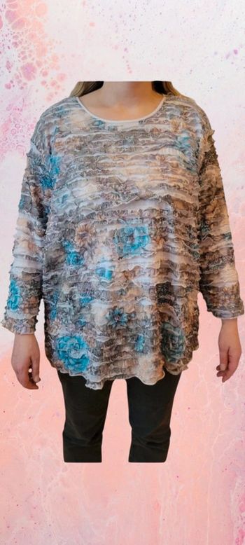 Pull fin à volants / froufrous femme taille XXXL