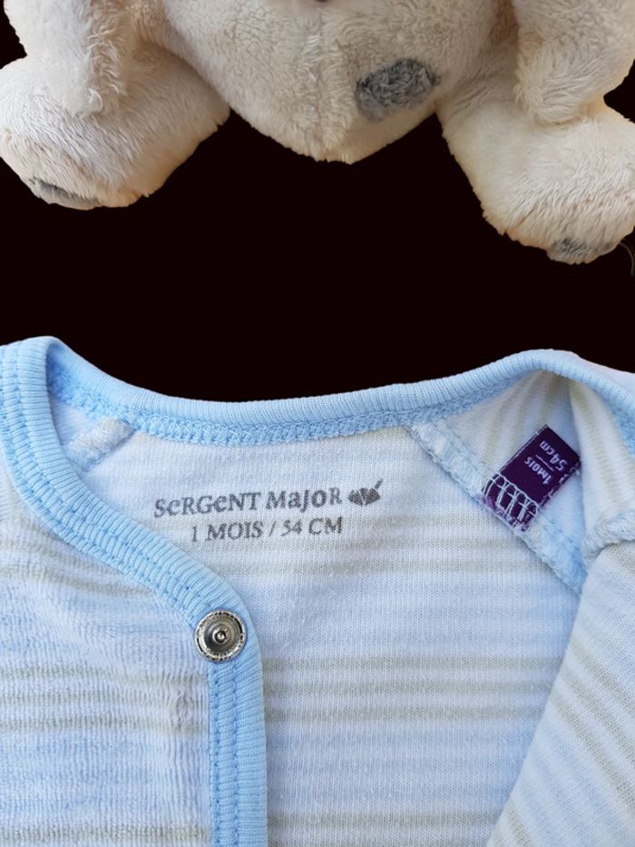 Pyjama velours garçon - T. 1 mois - photo numéro 3