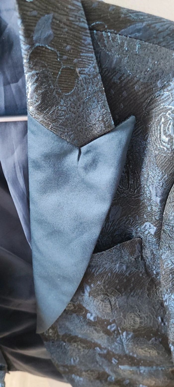 Veste costume reflets bleu - photo numéro 3