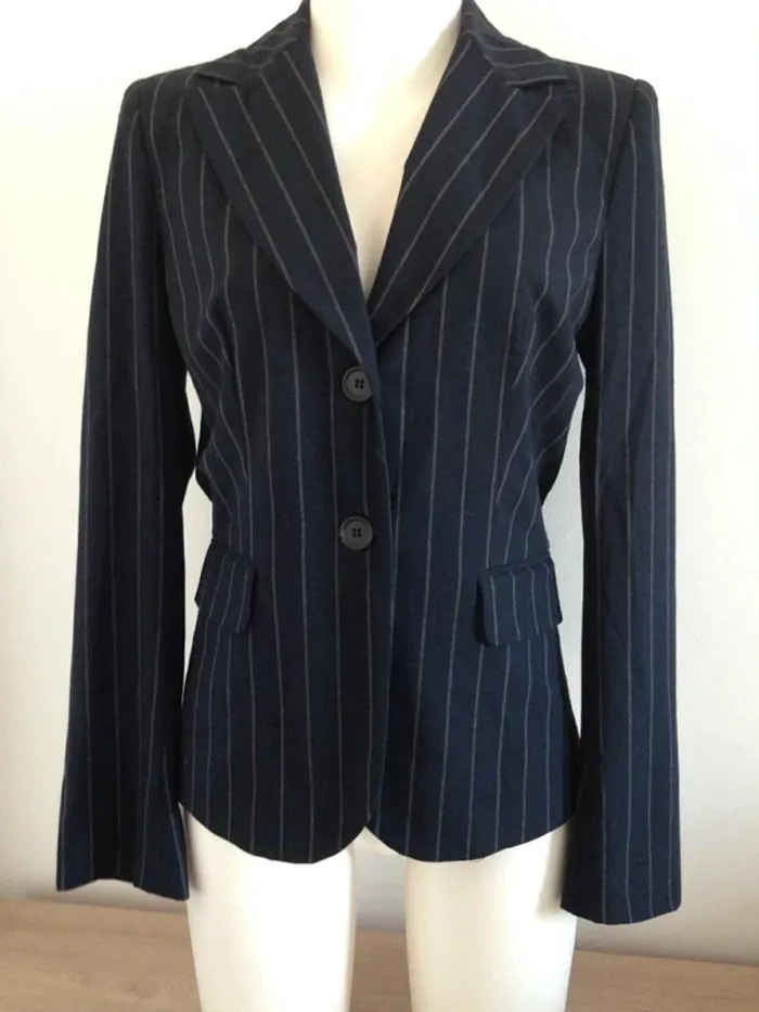 Veste blazer tailleur classique à rayures 38 Naf Naf - photo numéro 2