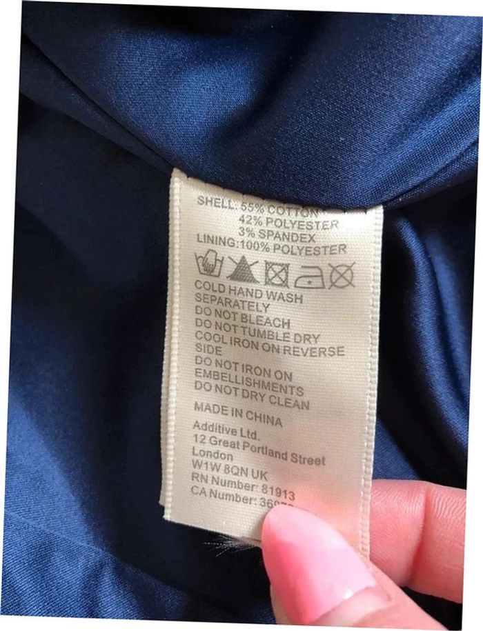 Veste jacquard bleue marine neuve avec rivets Beloved taille M (taille petit) - photo numéro 20