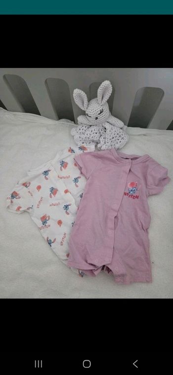 😍 Lot combinaison stitch 6 mois mixte fille garçon