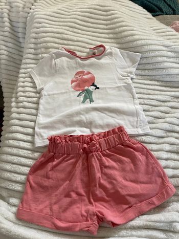 Ensemble short tee shirt  9 mois 71 cm